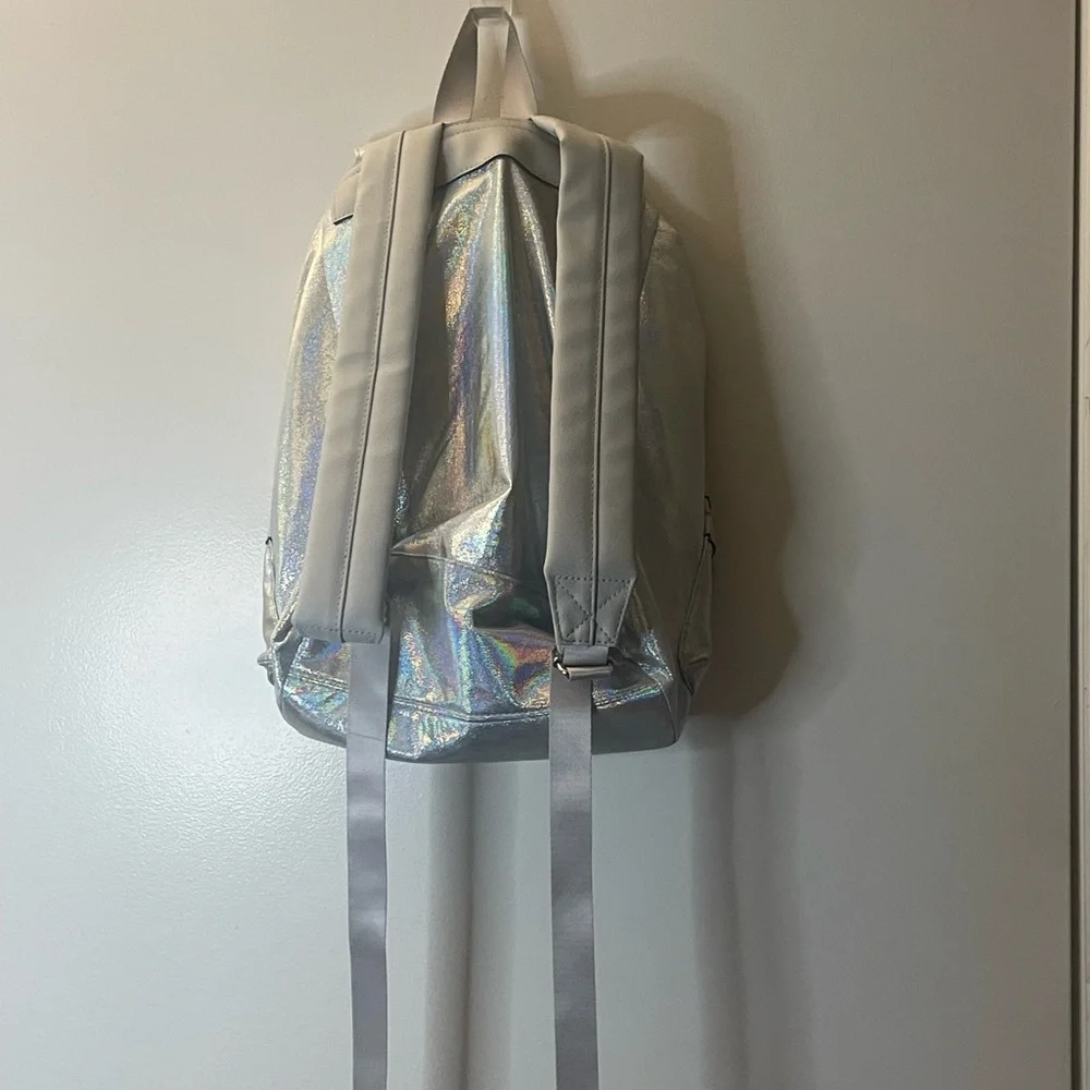 Shimmering Holographic Silver Backpack - Picture 6 of 8